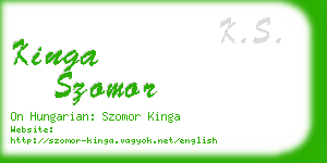 kinga szomor business card